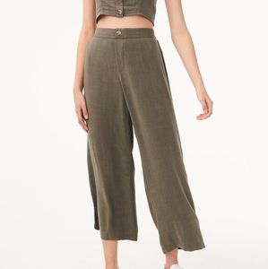 Linen Orange Pants Set